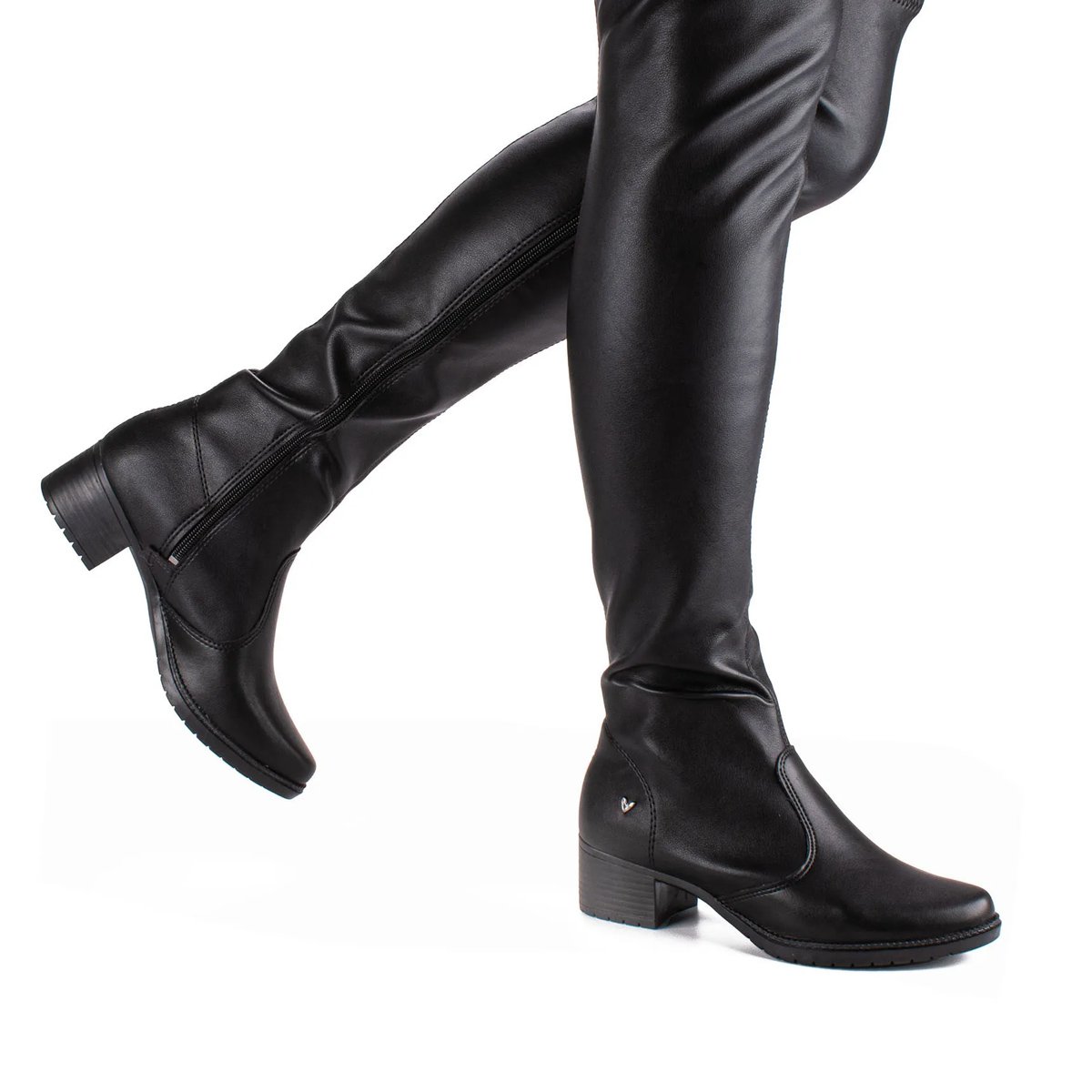 Bota Mississipi Over Cano Alto Feminina Preto Preto 9