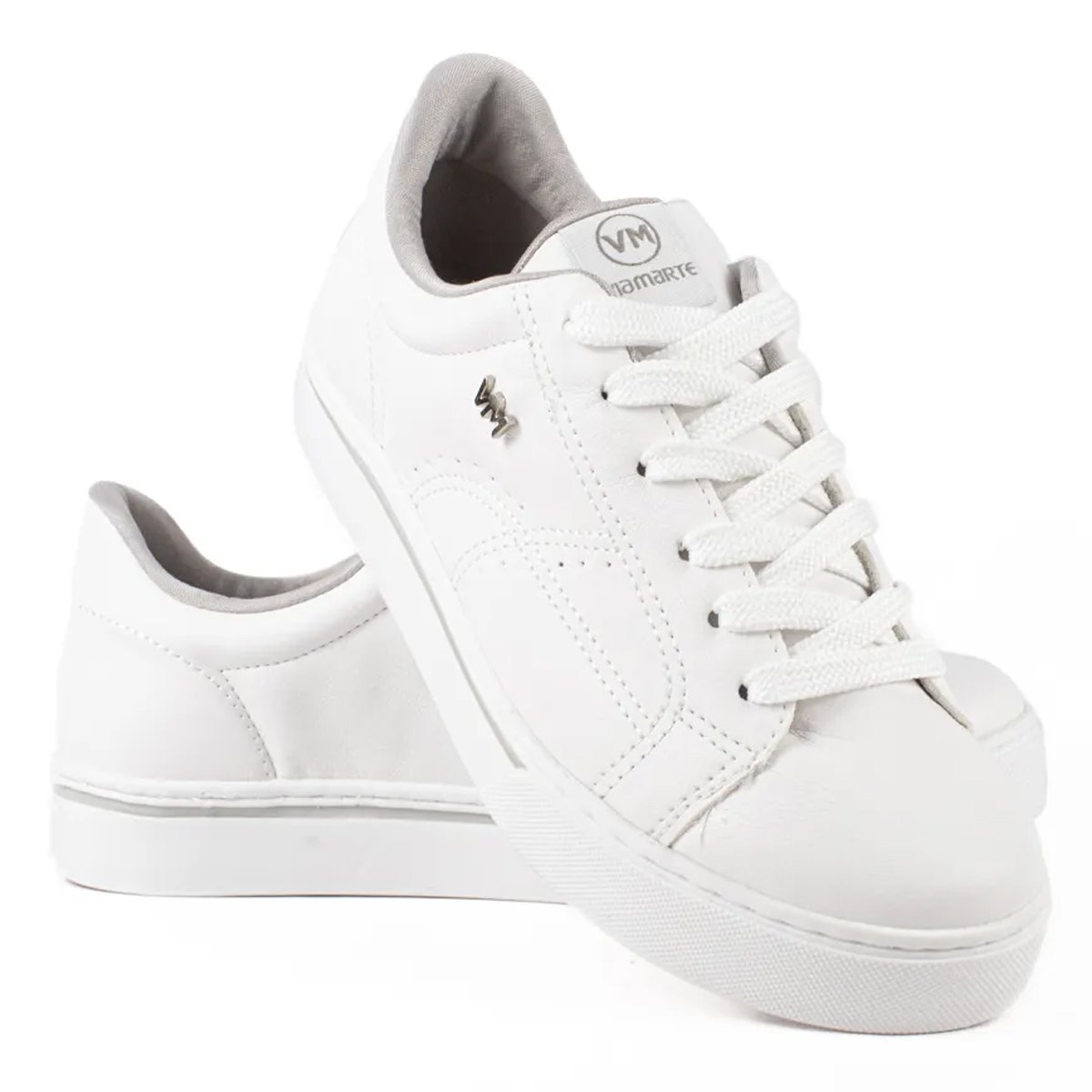 Tenis Via Marte 016-008 Feminino Branco Branco 7
