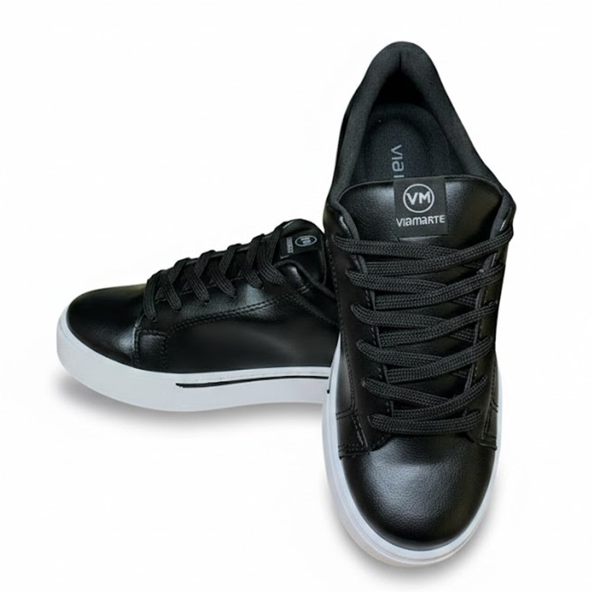 Tenis Via Marte 016-008 Feminino Preto Preto 6