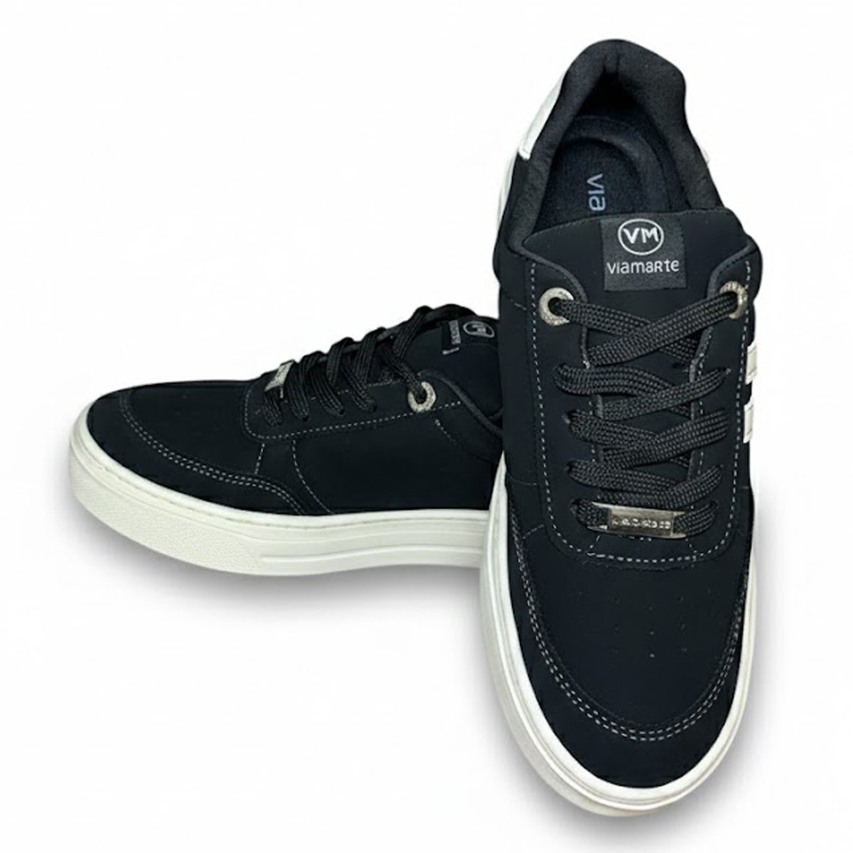 Tenis Via Marte 281-001 Feminino Preto Preto 6