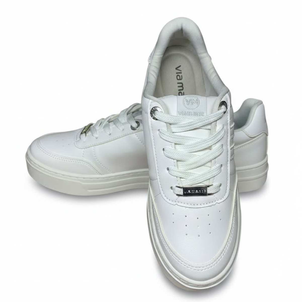Tenis Via Marte 281-001 Feminino Branco Branco 6