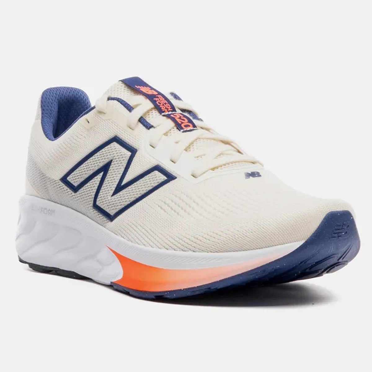 Tenis New Balance Fresh Foam 520 V9 Masculino Bege Off White 4