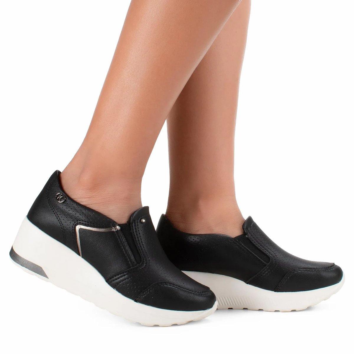 Tenis Kolosh Upper Slip On Feminino Preto Preto 3