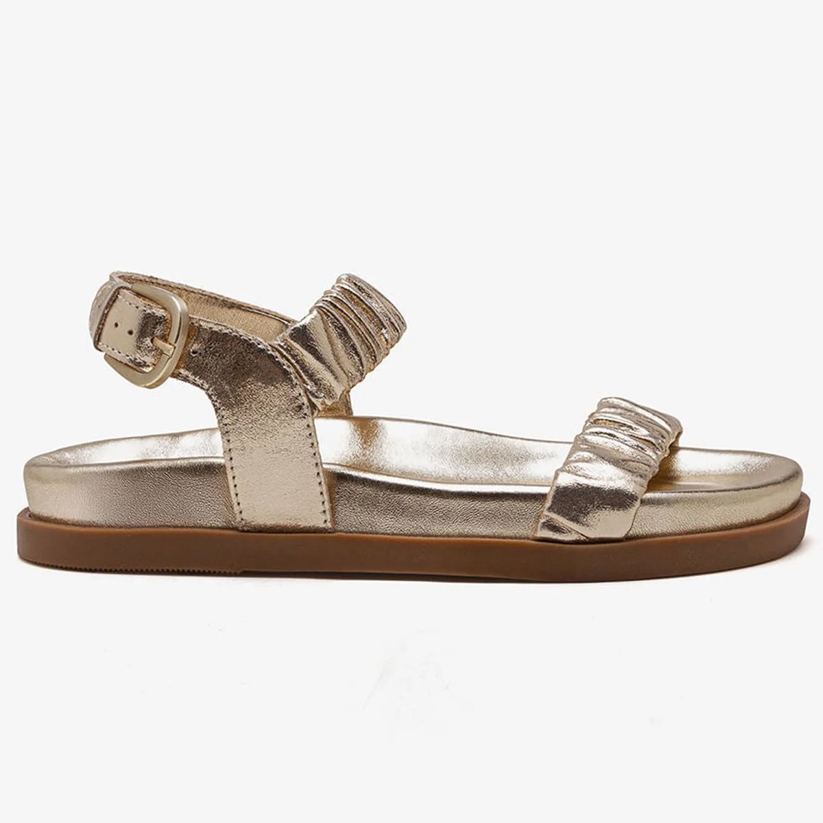 Sandalia Democrata Iris Feminino Ouro