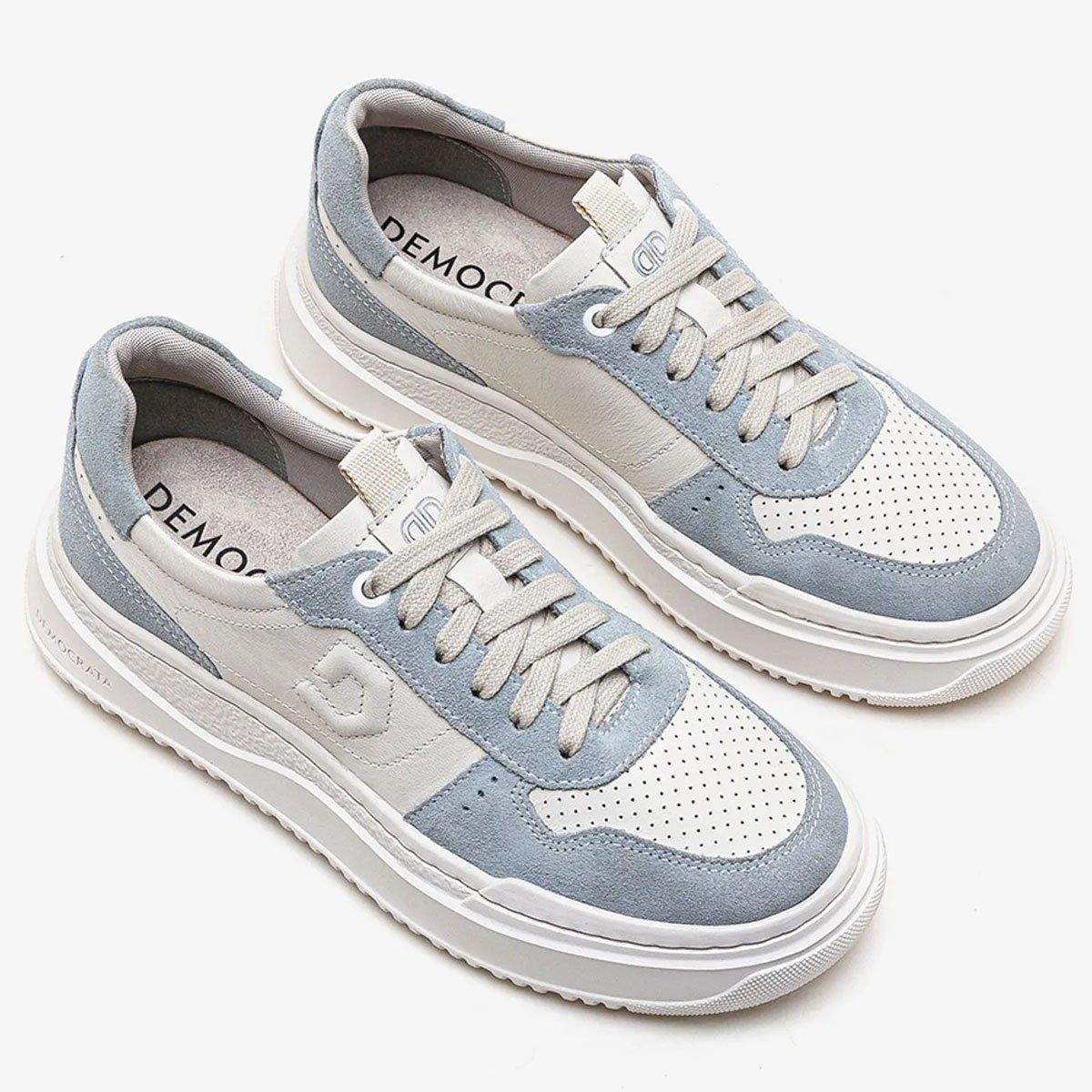 Tenis Democrata Block Feminino Azul Branco/Azul 3