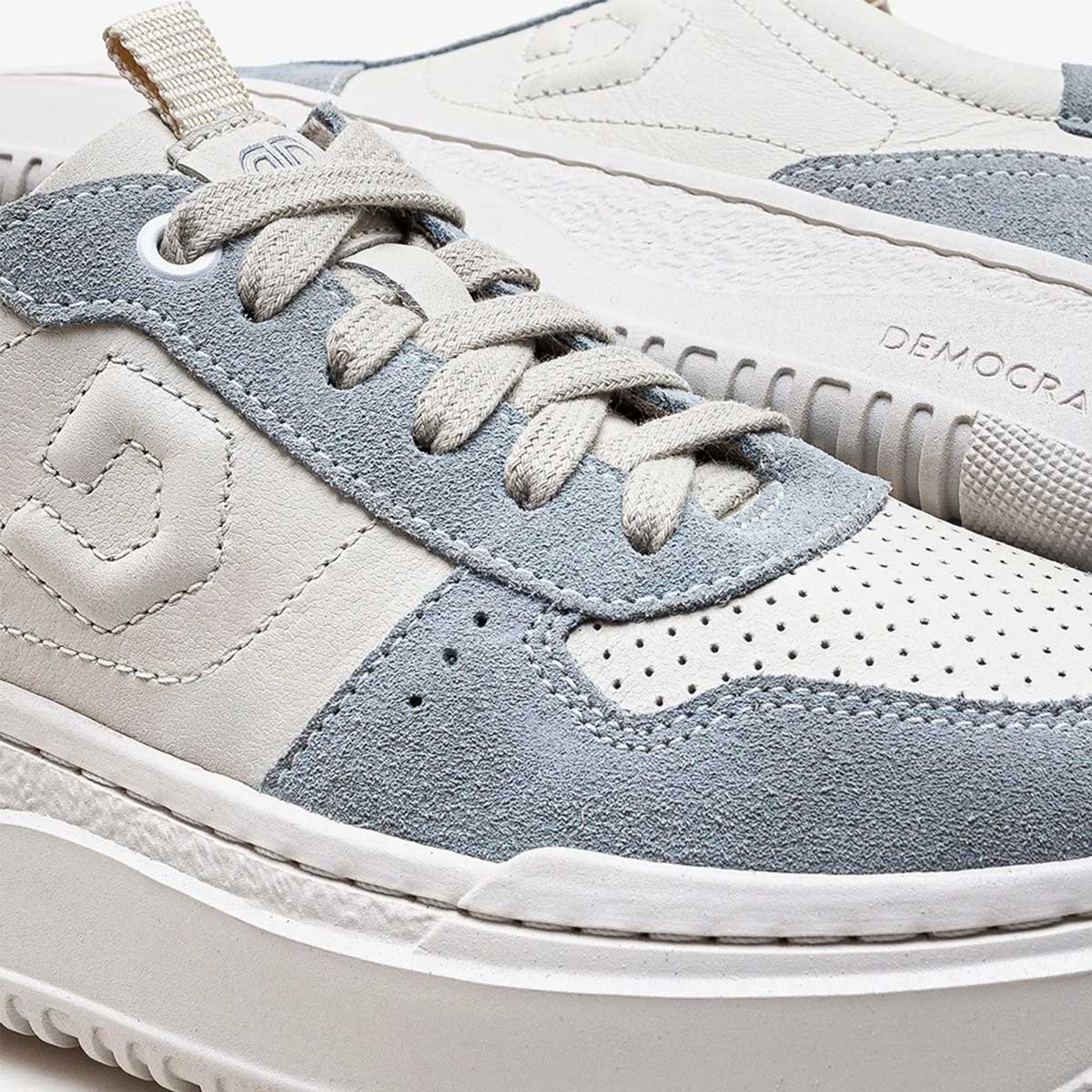 Tenis Democrata Block Feminino Azul Branco/Azul 4