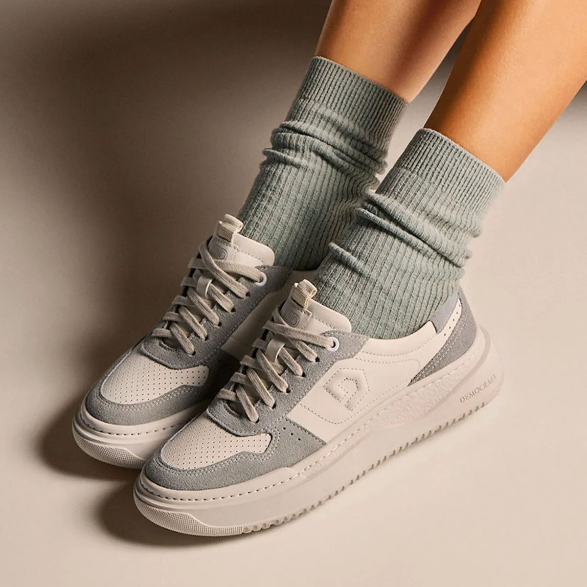 Tenis Democrata Block Feminino Azul Branco/Azul 6