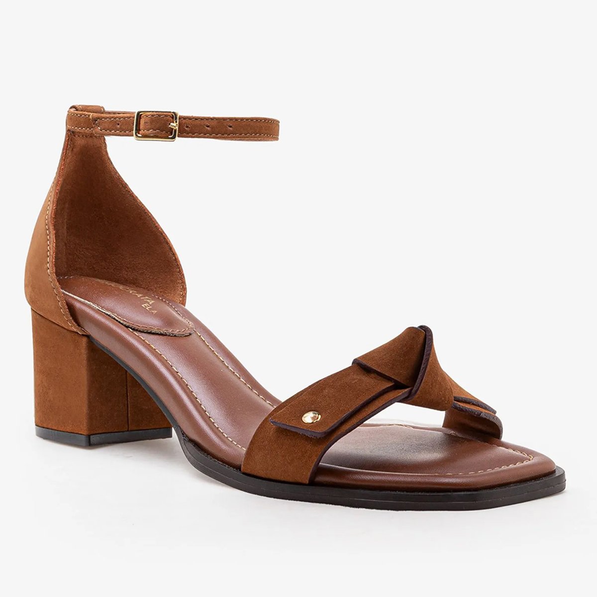 Sandalia Democrata Sophia Feminino Marrom Marrom 3