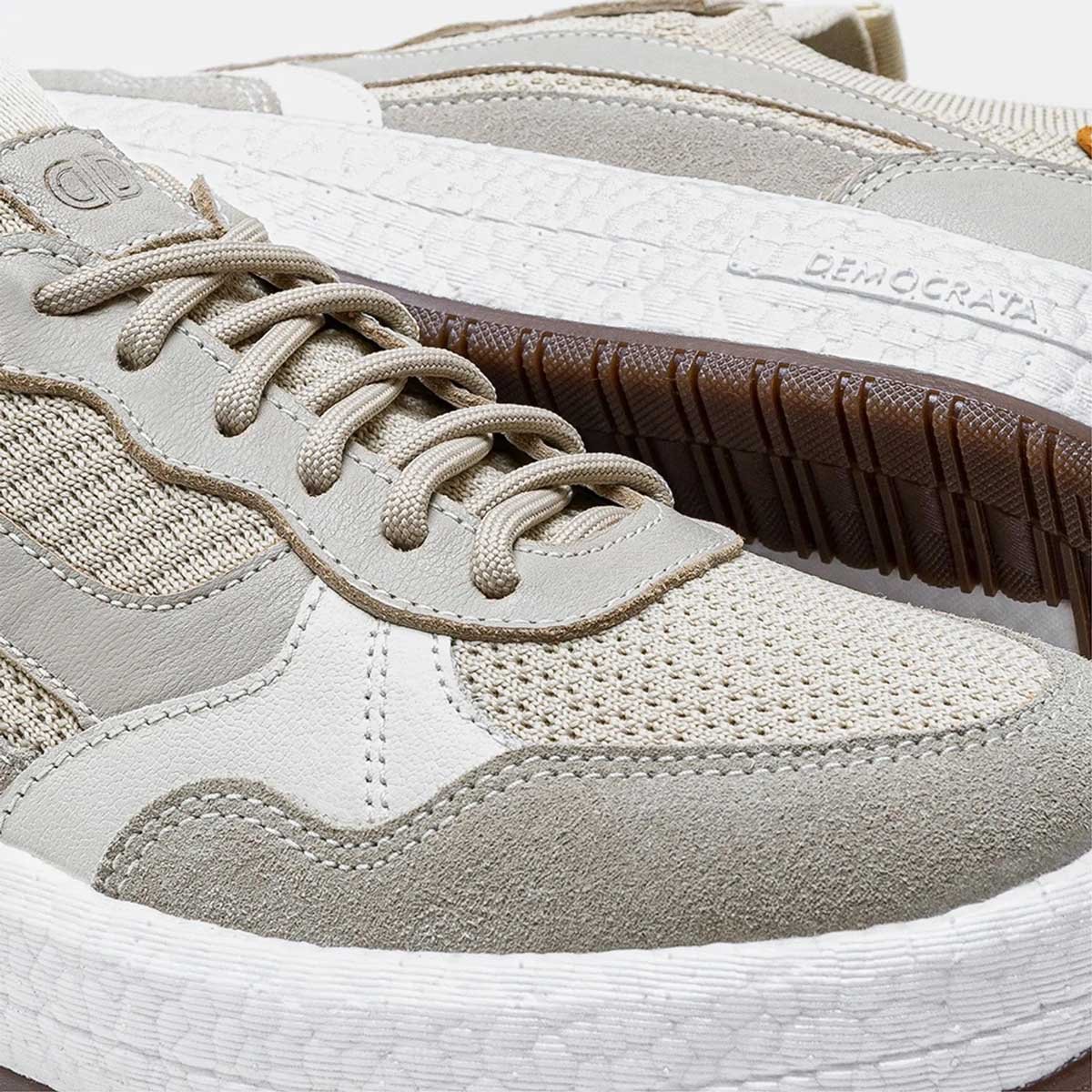 Tenis Democrata Drake Pulse Feminino Off White Cinza 5