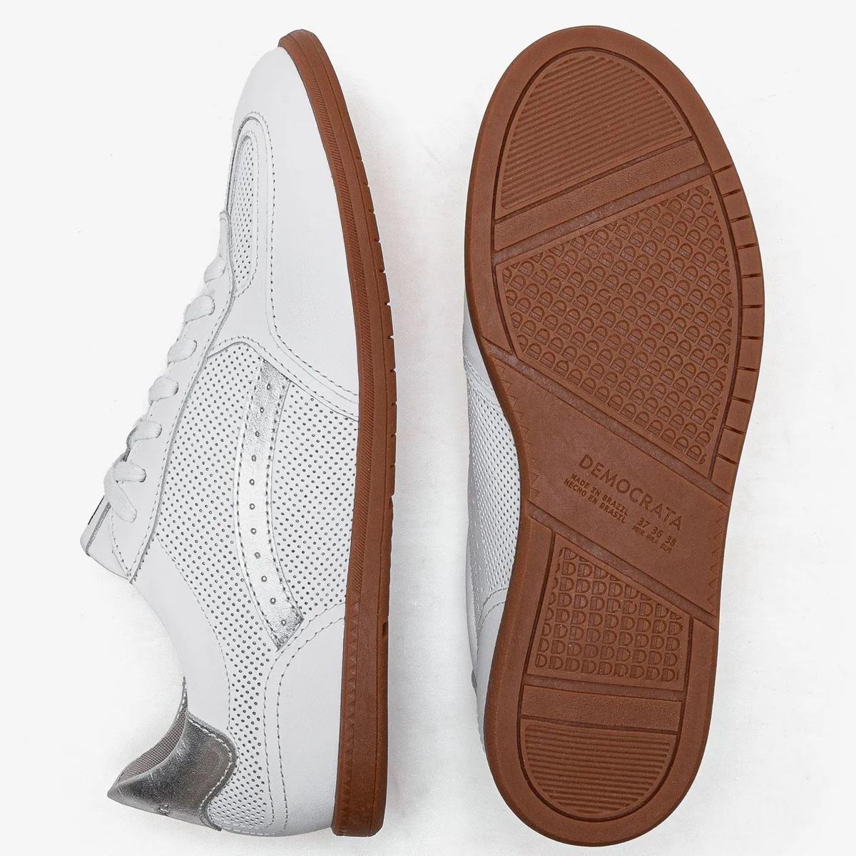 Tenis Democrata Olivia Feminino Branco Branco 5