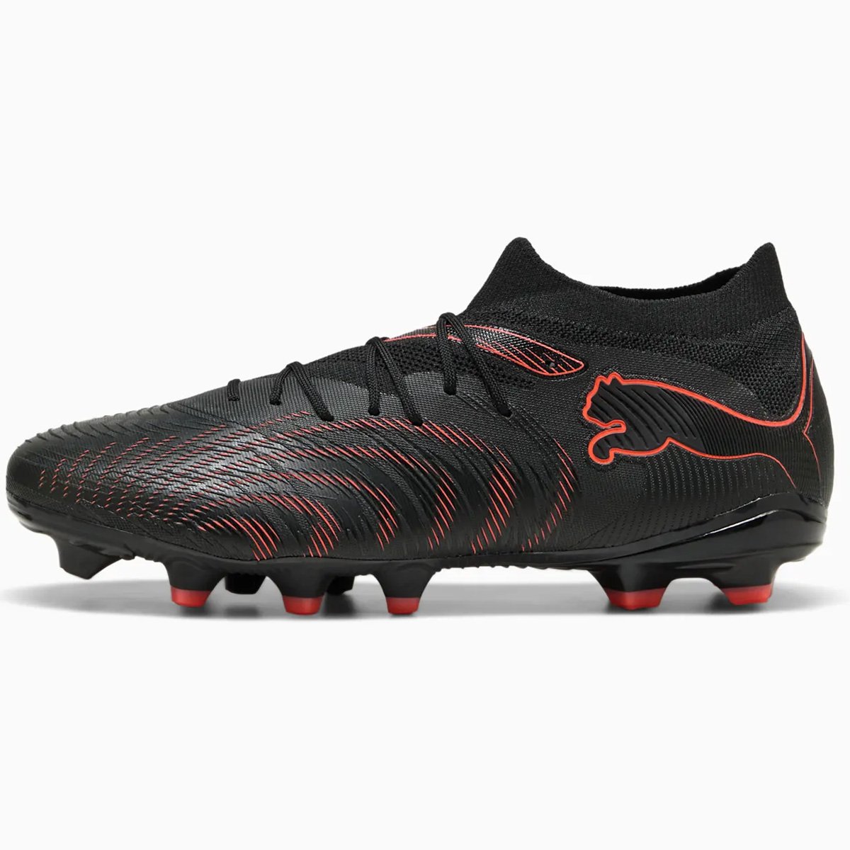 Chuteira Campo Puma Future 9 Match FG/AG Unissex Preto Preto/Vermelho 2