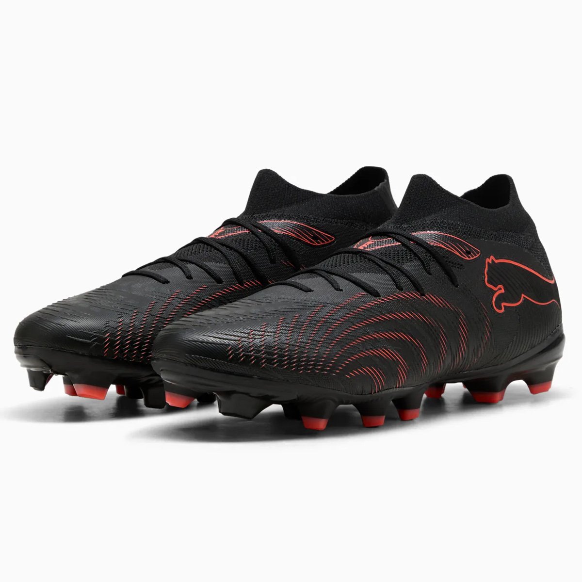 Chuteira Campo Puma Future 9 Match FG/AG Unissex Preto Preto/Vermelho 3