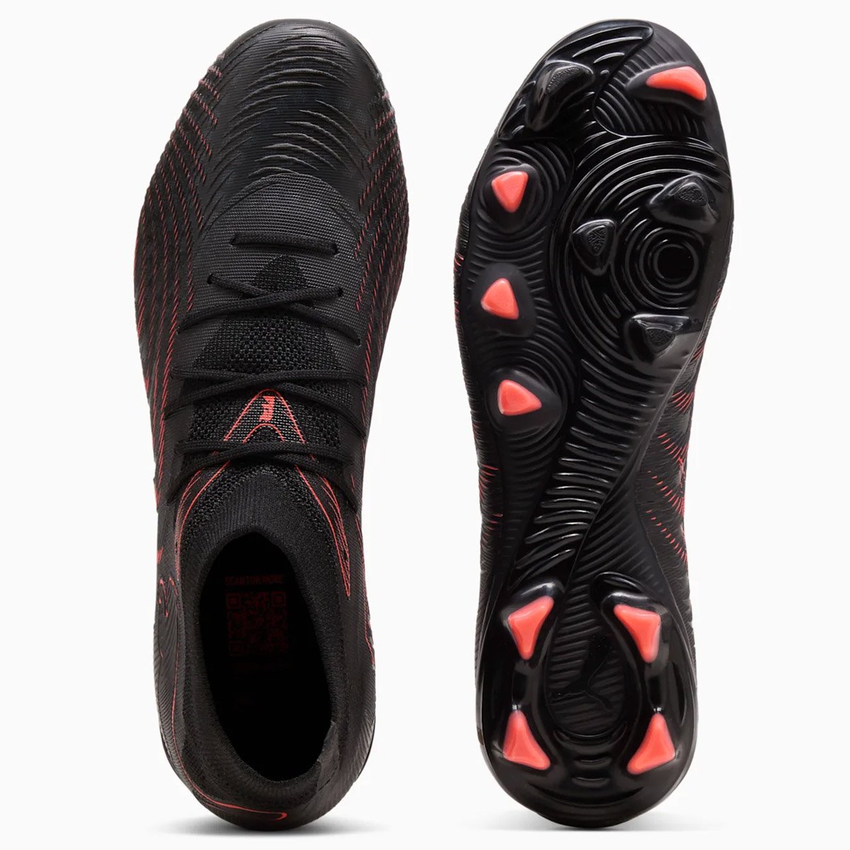 Chuteira Campo Puma Future 9 Match FG/AG Unissex Preto Preto/Vermelho 5