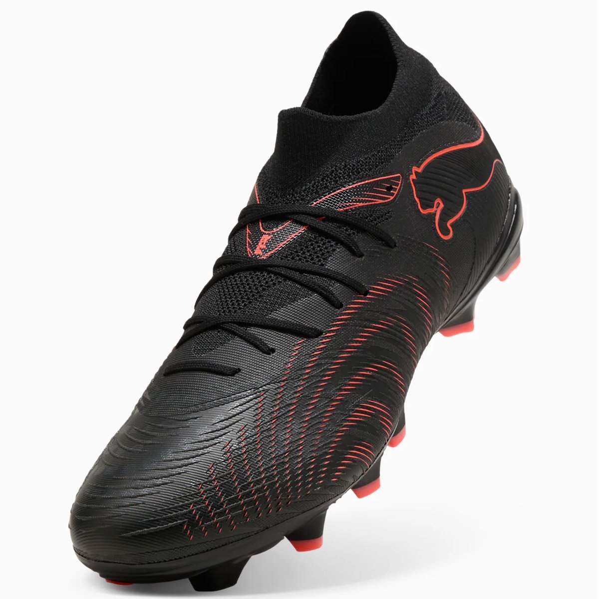 Chuteira Campo Puma Future 9 Match FG/AG Unissex Preto Preto/Vermelho 6