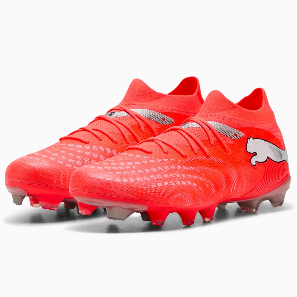 Chuteira Campo Puma Future 9 Match FG/AG Unissex Coral Laranja 3