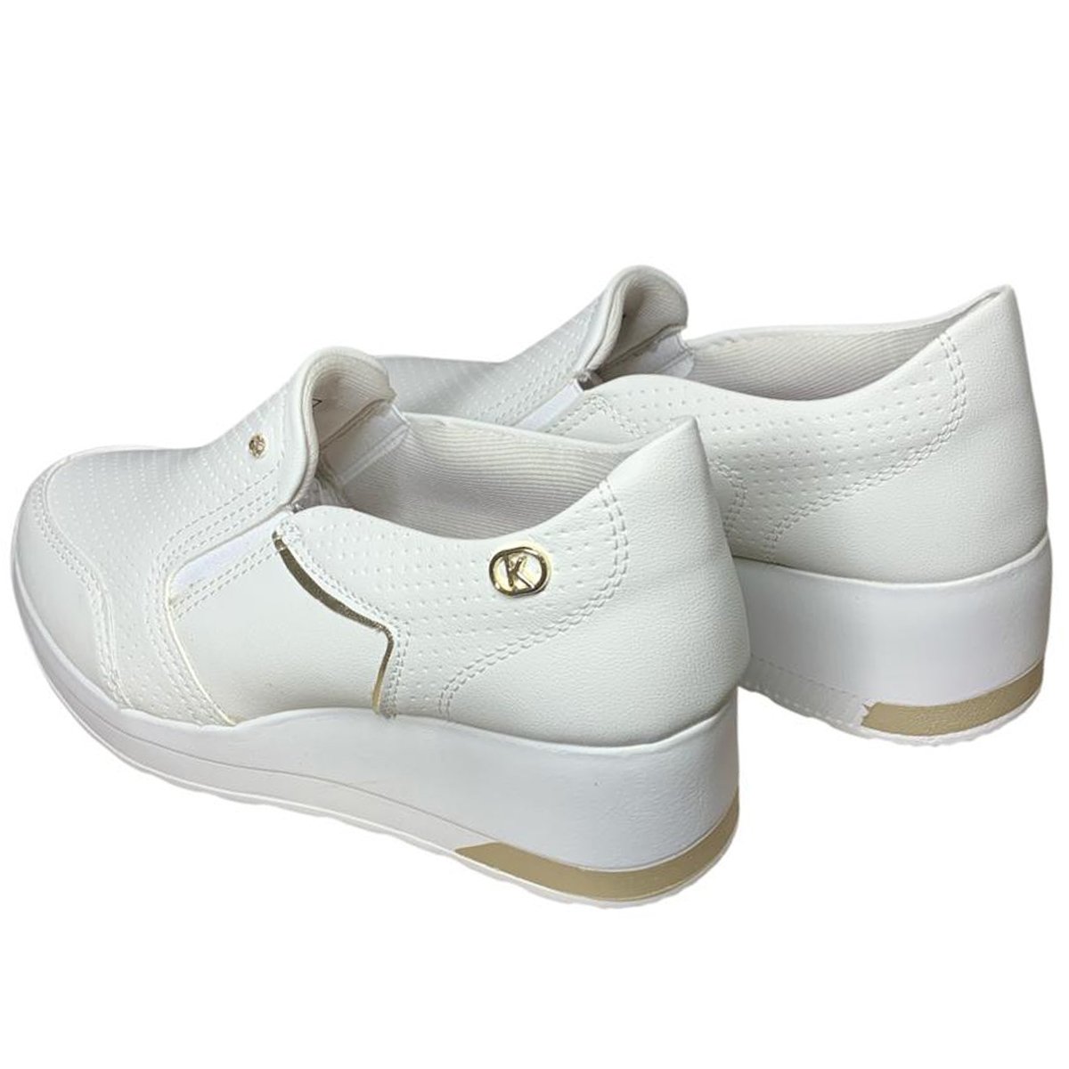Tenis Kolosh Upper Slip On Feminino White Branco 5