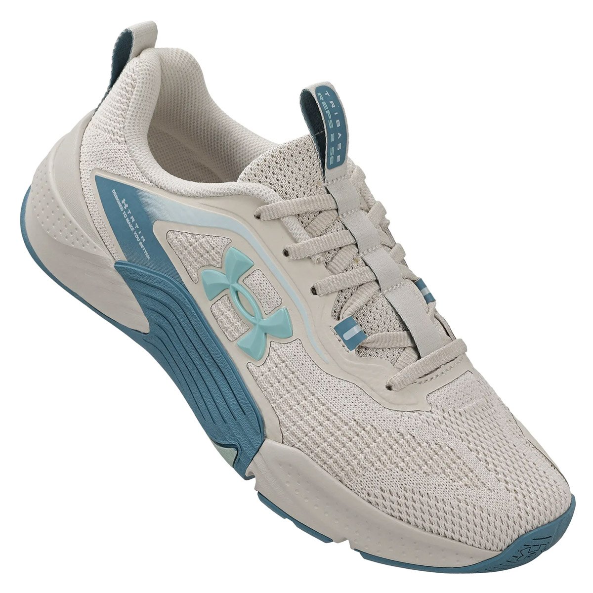 Tenis Under Armour Tribase Reps 2 SE Feminino Marfim Off White/Azul 3