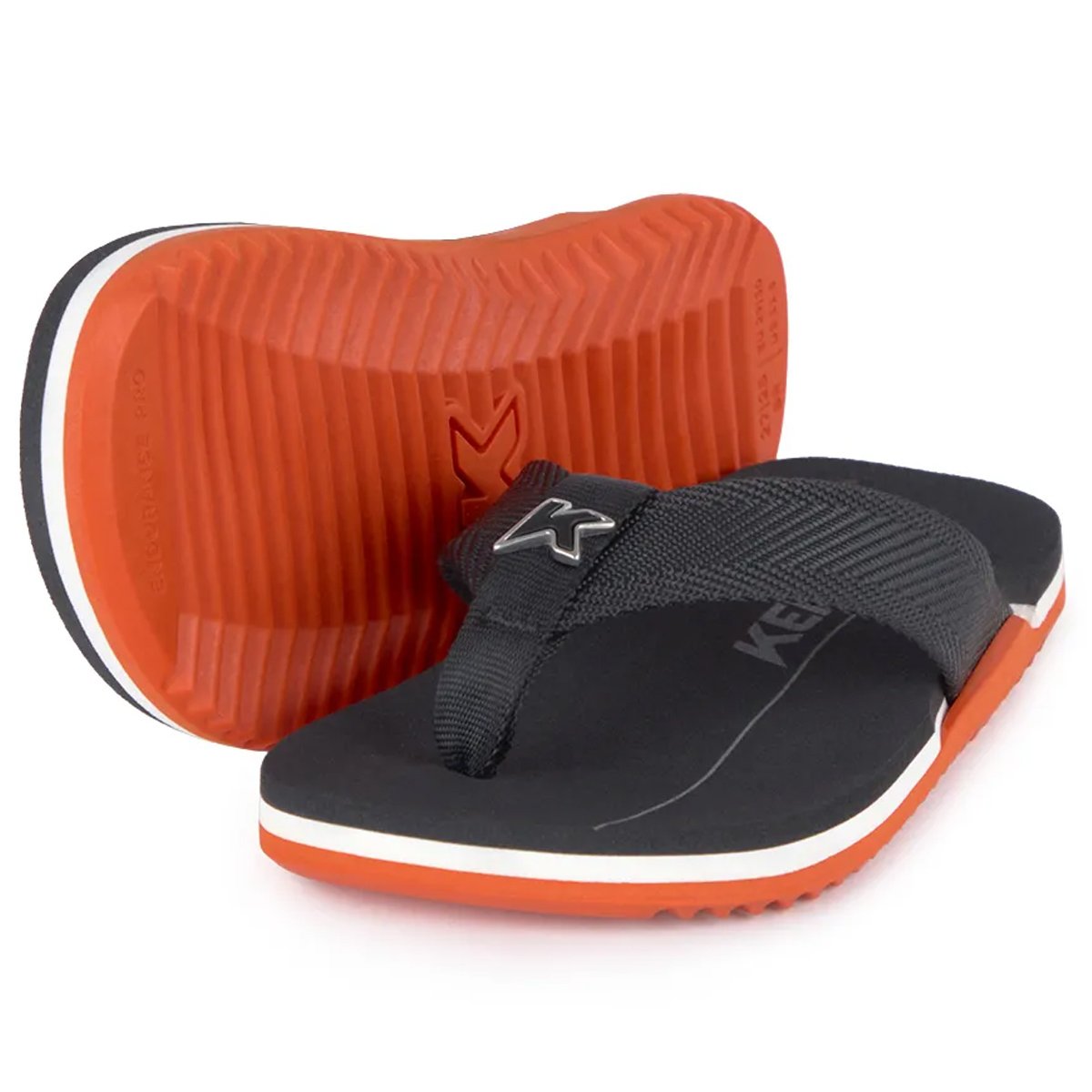 Chinelo Kenner NK6 Pro Kids Infantil Laranja Preto/Laranja 3