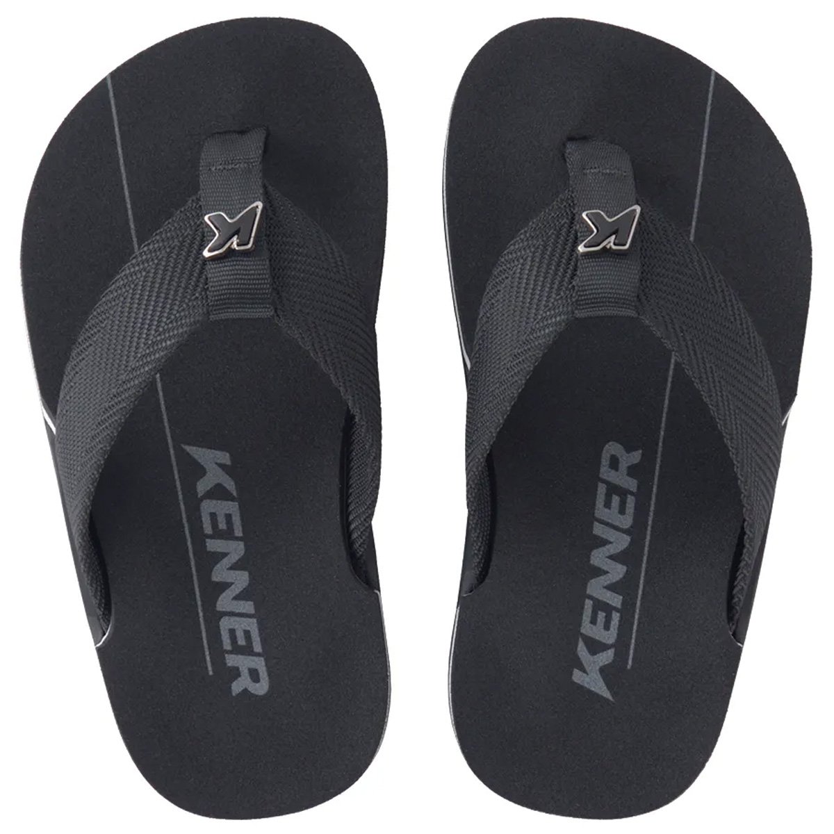 Chinelo Kenner NK6 Pro Kids Infantil Preto Preto 4