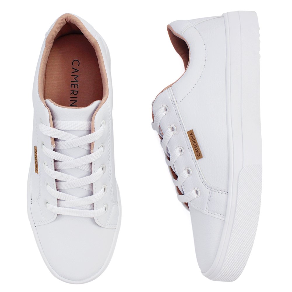 Tenis Branco Feminino Camerina Branco 3