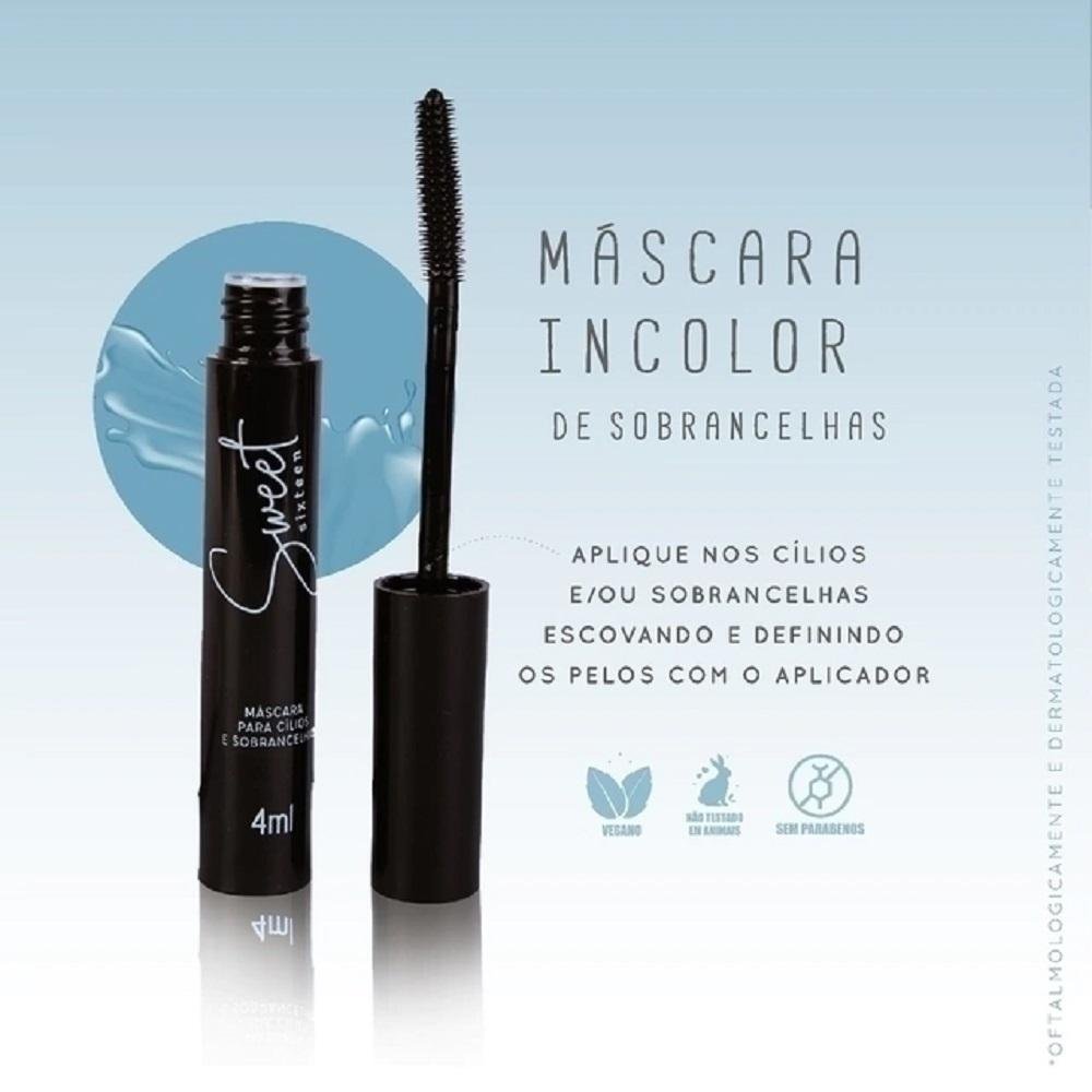 Máscara para Cílios e Sobrancelhas Sweet Sixteen Incolor - 4ml Incolor 3