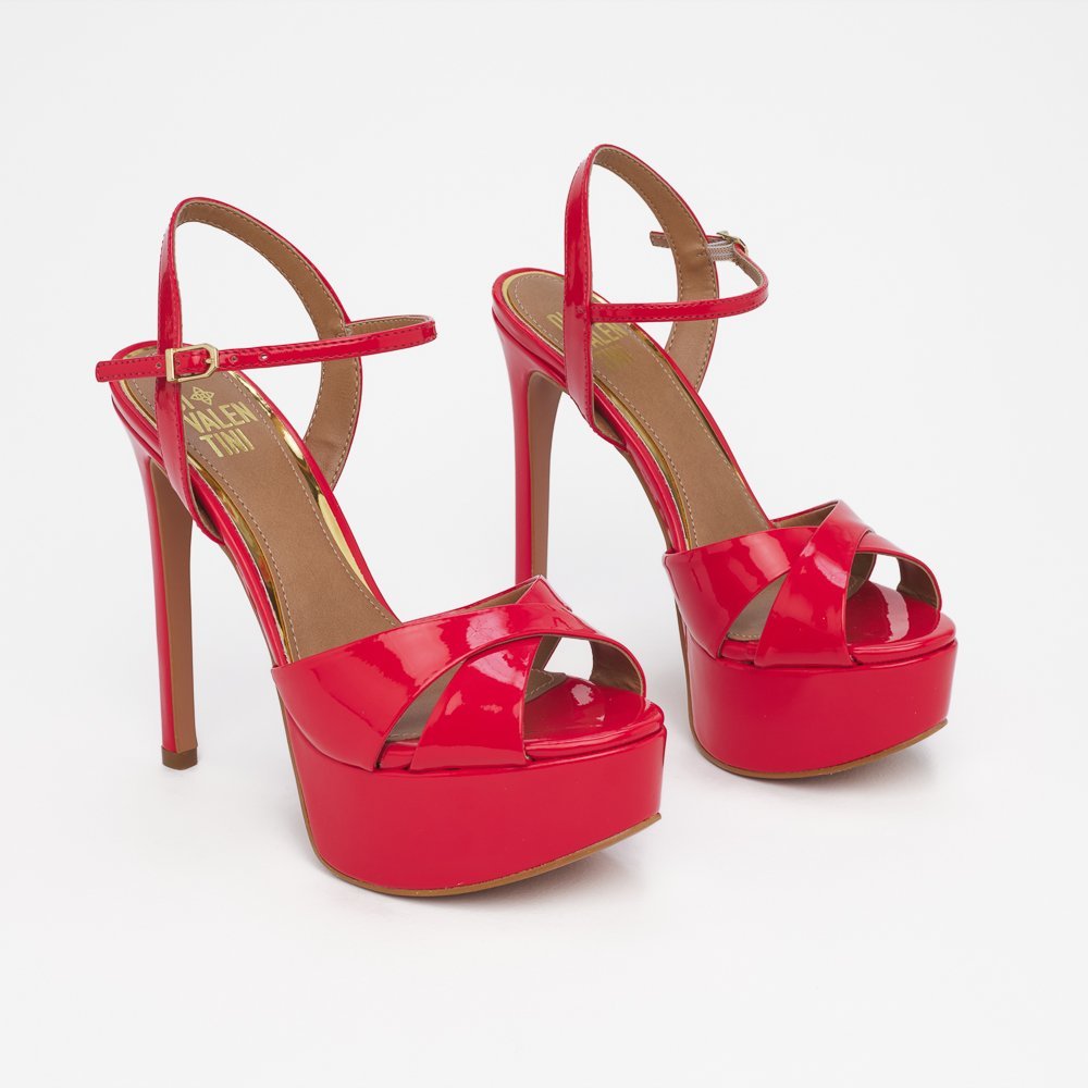 SANDÁLIA KATI DI VALENTINI VERNIZ Vermelho 3