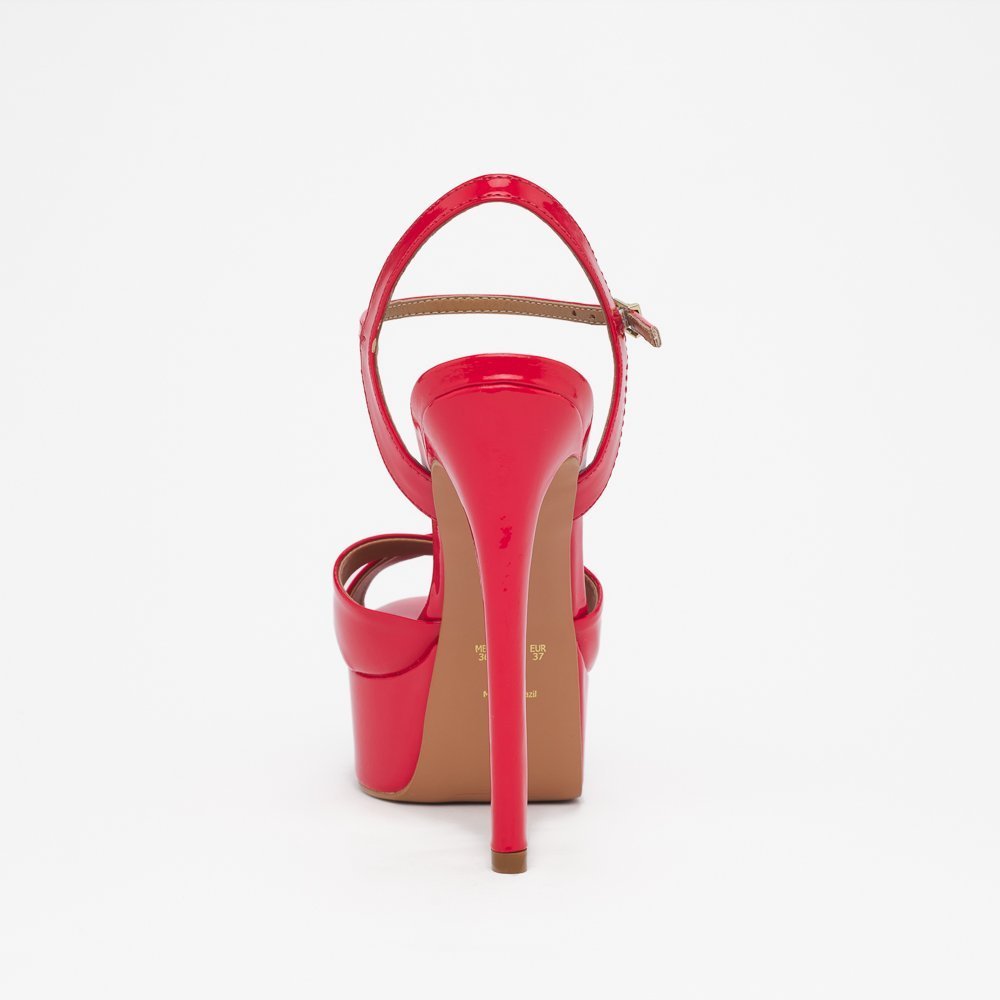 SANDÁLIA KATI DI VALENTINI VERNIZ Vermelho 4
