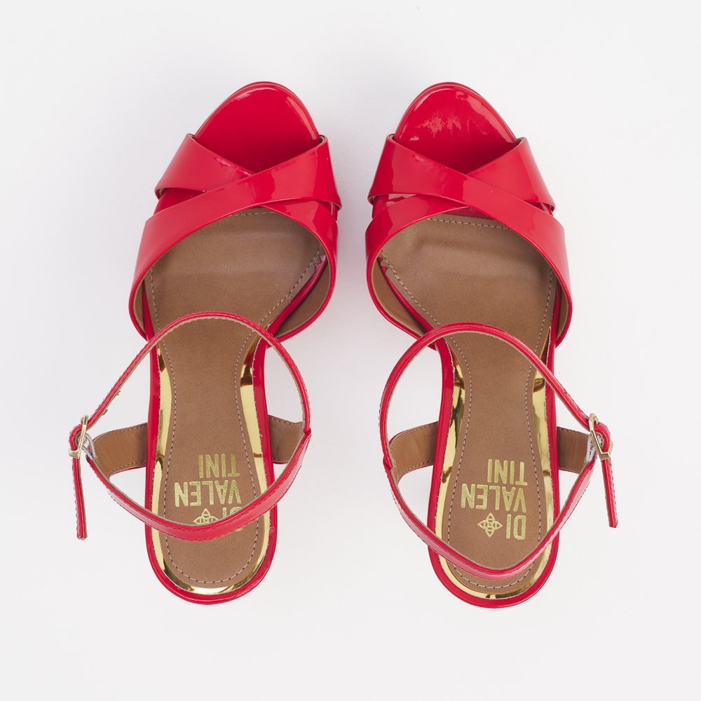 SANDÁLIA KATI DI VALENTINI VERNIZ Vermelho 5