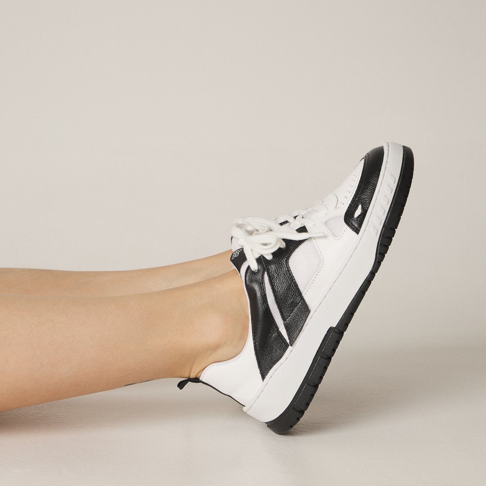 TÊNIS MARCELA DI VALENTINI COURO Preto/Branco 2