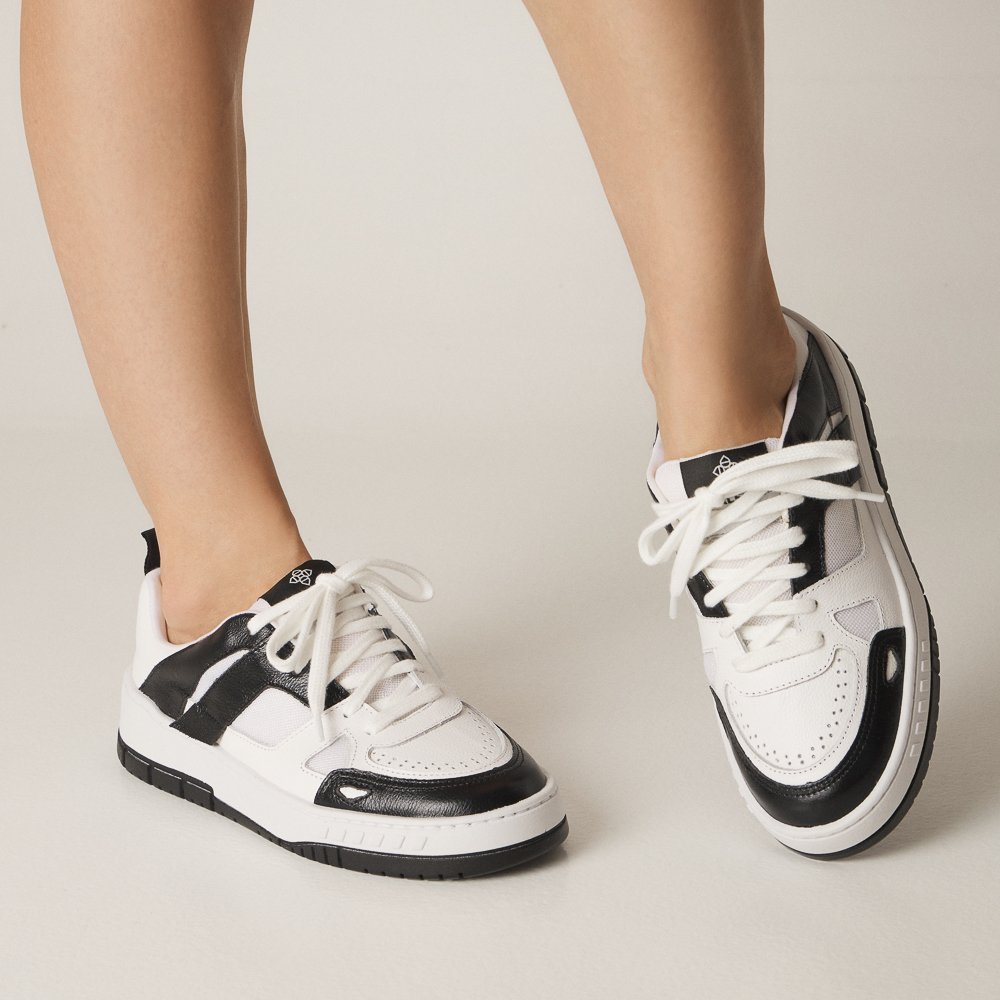 TÊNIS MARCELA DI VALENTINI COURO Preto/Branco 3