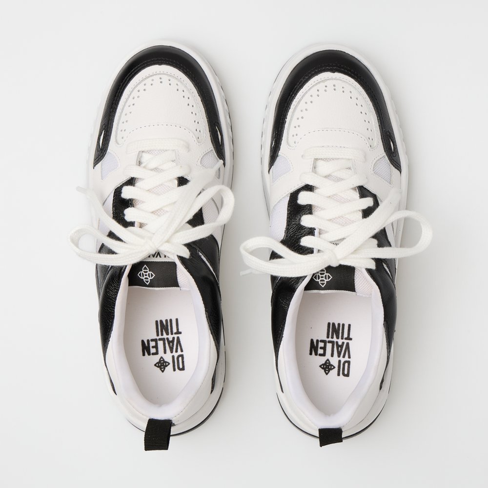 TÊNIS MARCELA DI VALENTINI COURO Preto/Branco 4