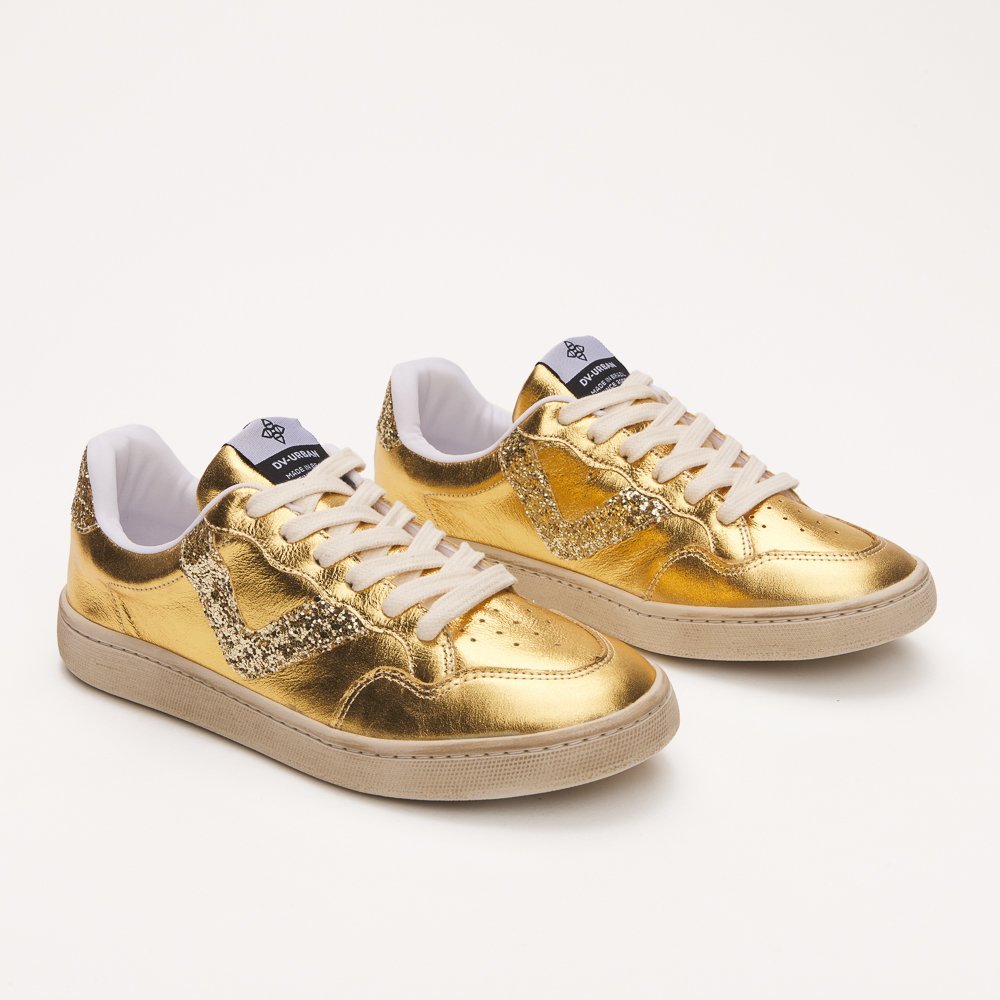 TÊNIS DI VALENTINI BELL COURO Dourado 4
