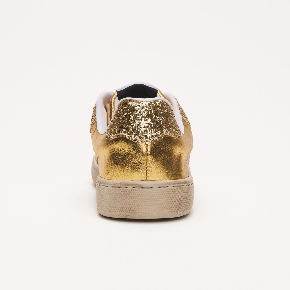TÊNIS DI VALENTINI BELL COURO Dourado 6