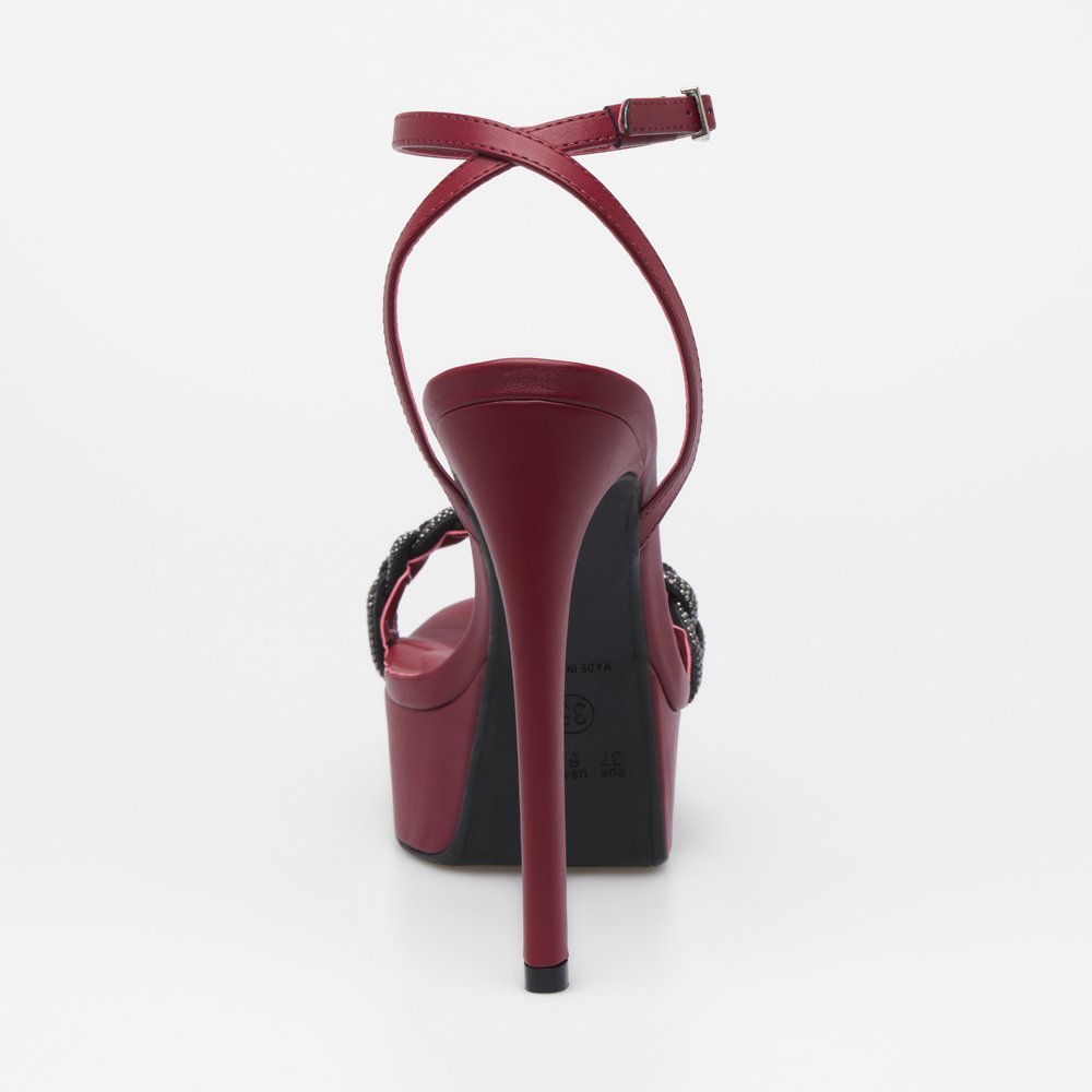SANDÁLIA LIDIA DI VALENTINI NAPA Bordô 7