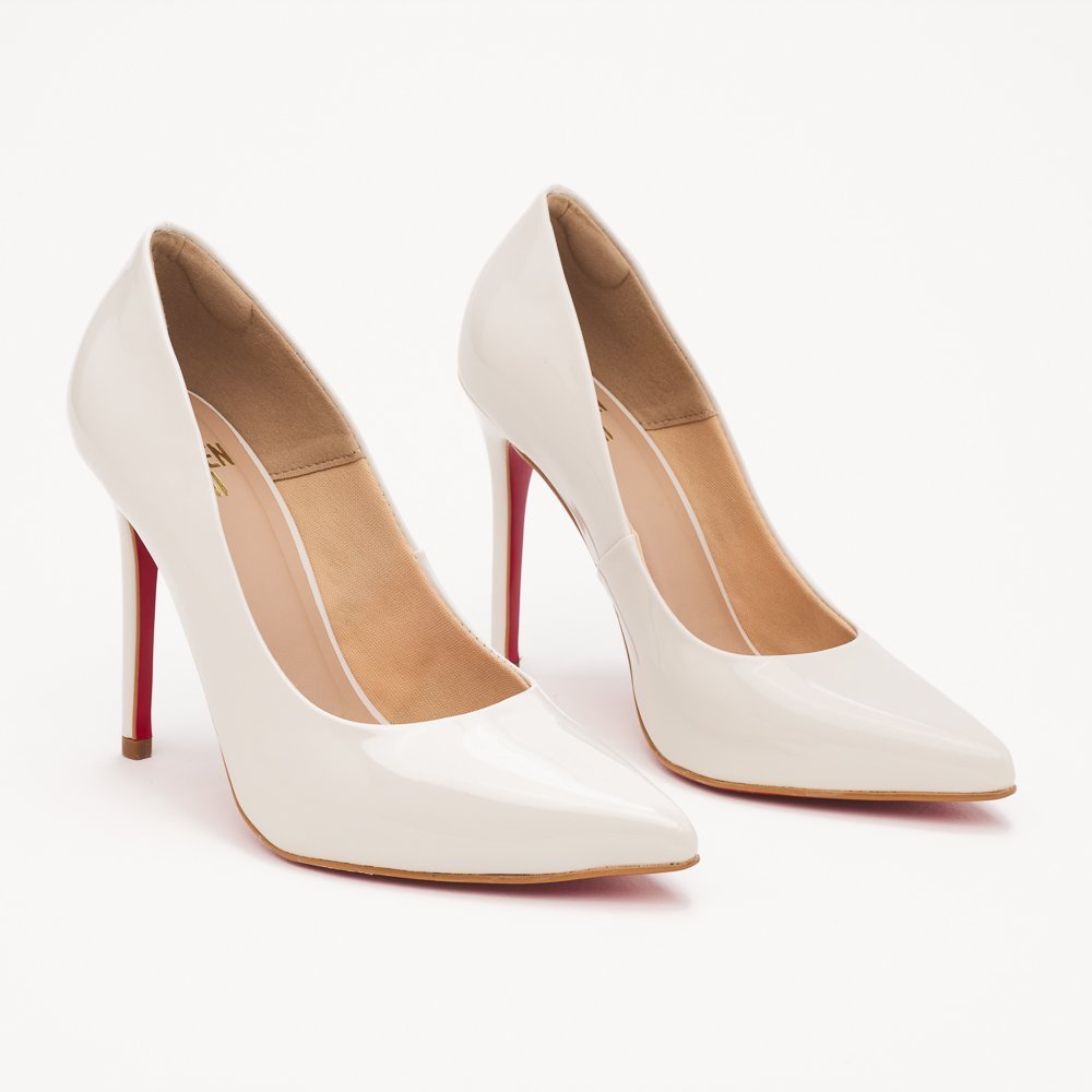 SCARPIN HELO DI VALENTINI VERNIZ- SOLA VERMELHA Off White 4