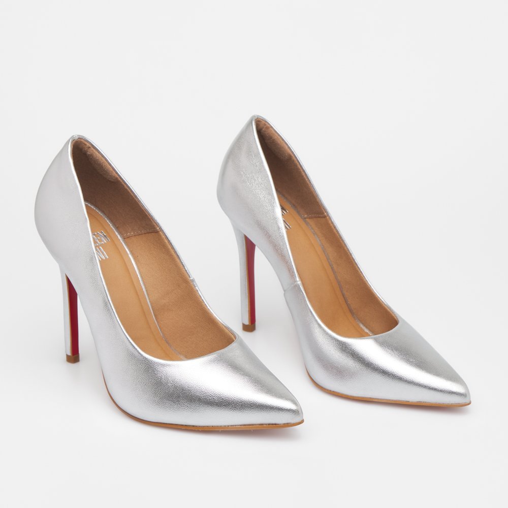 SCARPIN HELO DI VALENTINI NAPA- SOLA VERMELHA Prata 5