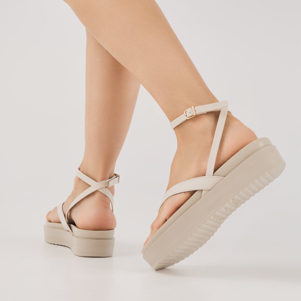 SANDALIA FLAT ARIEL IMPROVISO NAPA Off White 4