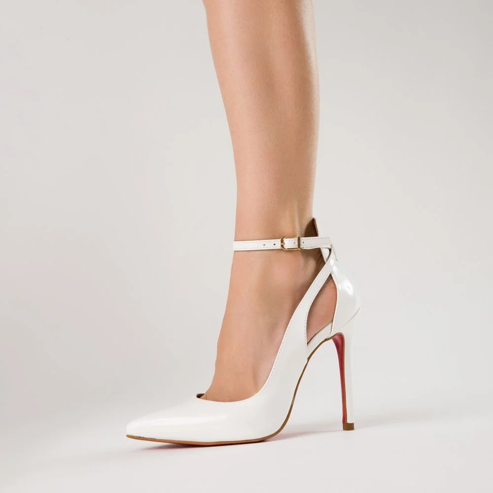 SCARPIN LOLITA DI VALENTINI VERNIZ- SOLA VERMELHA Branco 2