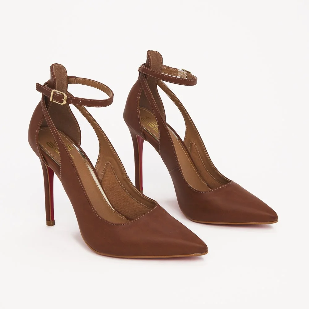 SCARPIN LOLITA DI VALENTINI NAPA -SOLA VERMELHA Marrom 4
