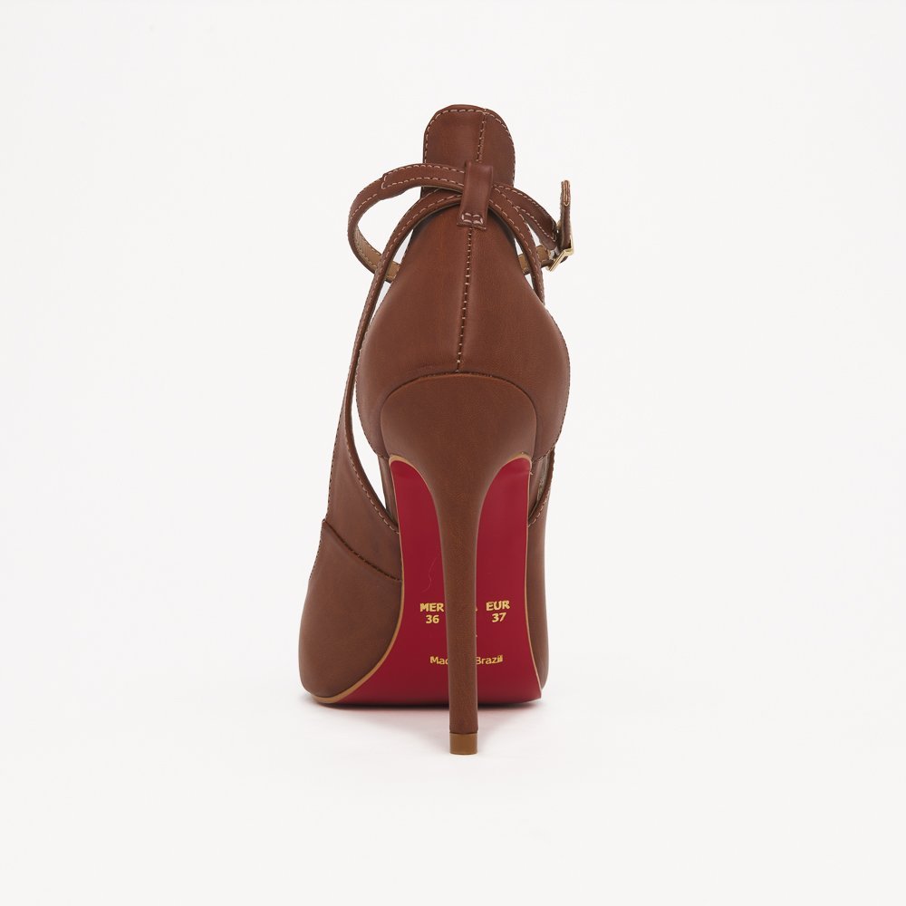 SCARPIN LOLITA DI VALENTINI NAPA -SOLA VERMELHA Marrom 5