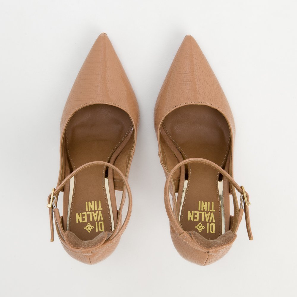 SAPATO LOLITA DI VALENTINI VERNIZ CROCO-SOLA VERMELHA Nude 6