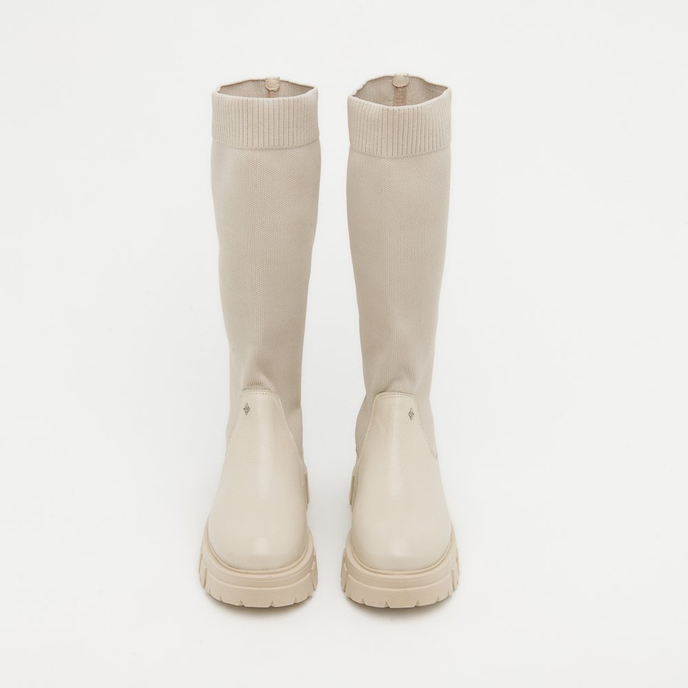 BOTA MEIA  ANTONELA DI VALENTINI COURO Off White 6