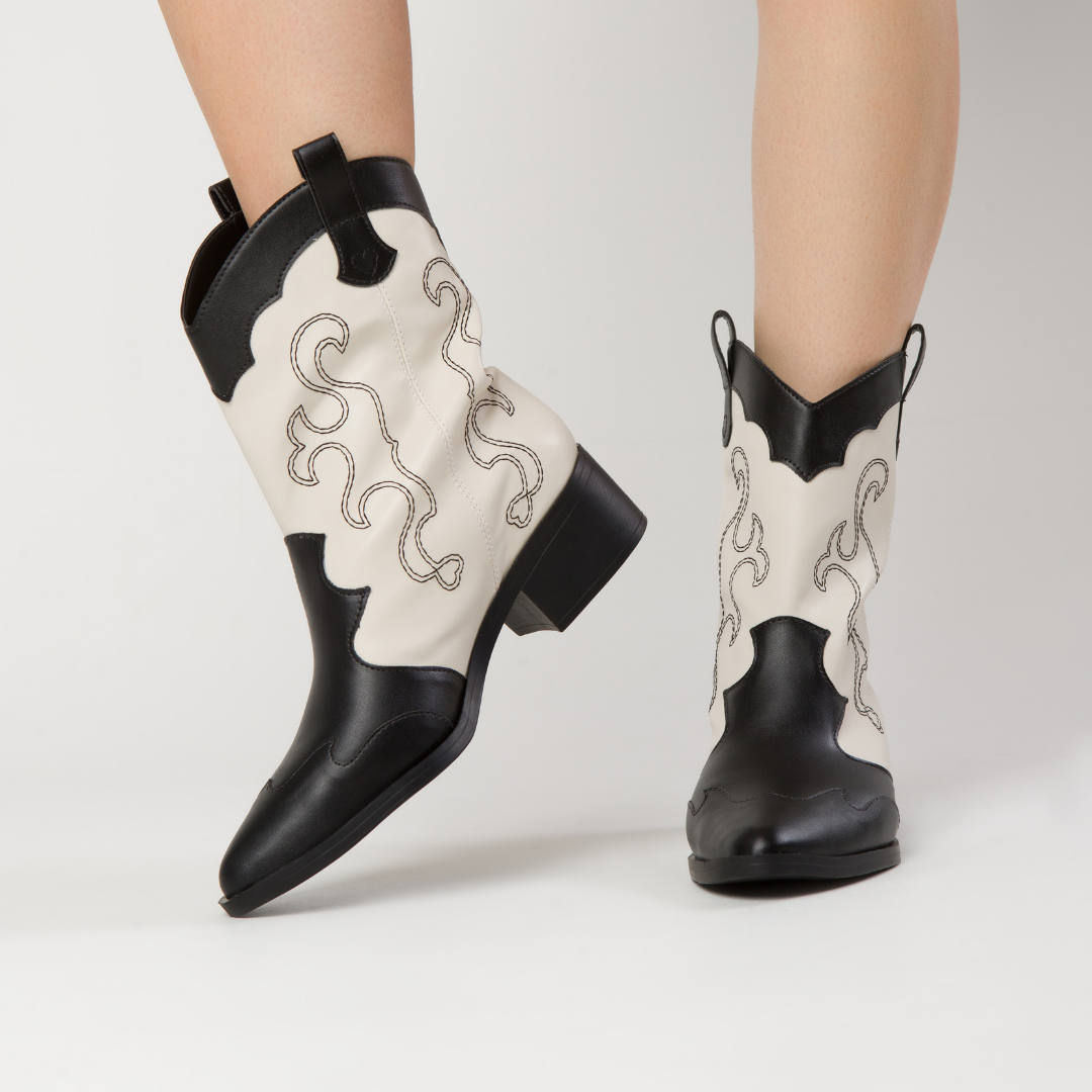 BOTA COUNTRY MARIANA DI VALENTINI NAPA Preto/Off White 3