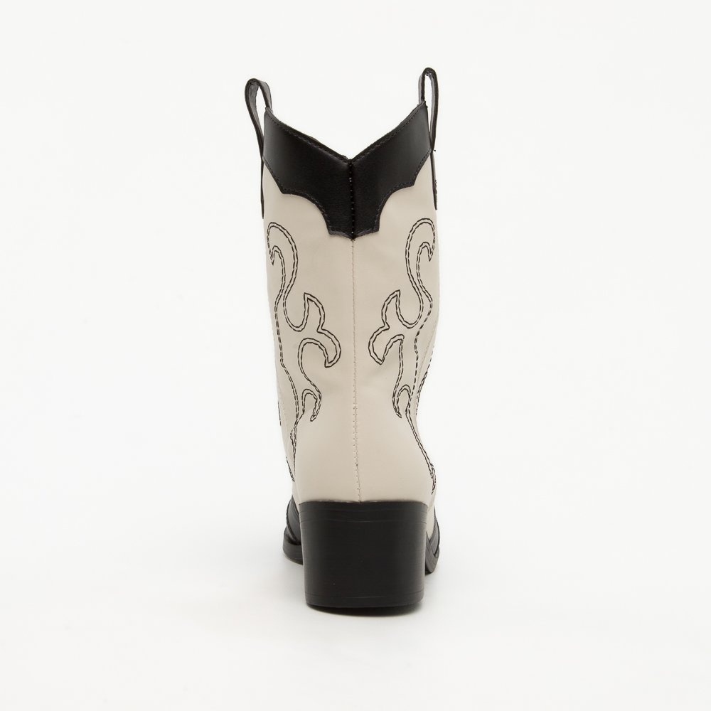 BOTA COUNTRY MARIANA DI VALENTINI NAPA Preto/Off White 5