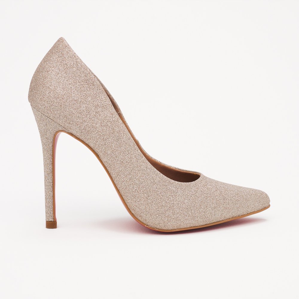 SCARPIN HELO DI VALENTINI GLITTER- SOLA VERMELHA