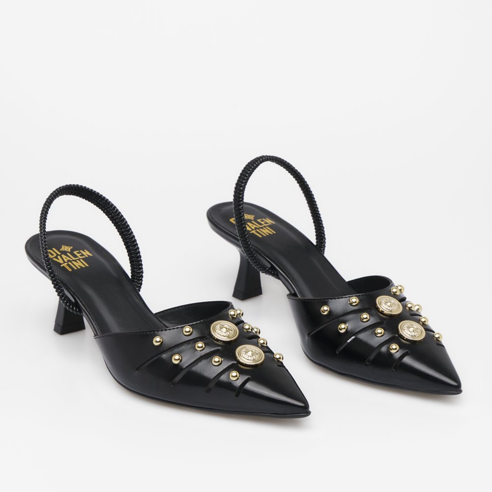 SLINGBACK KENDALL DI VALENTINI NAPA Preto 4