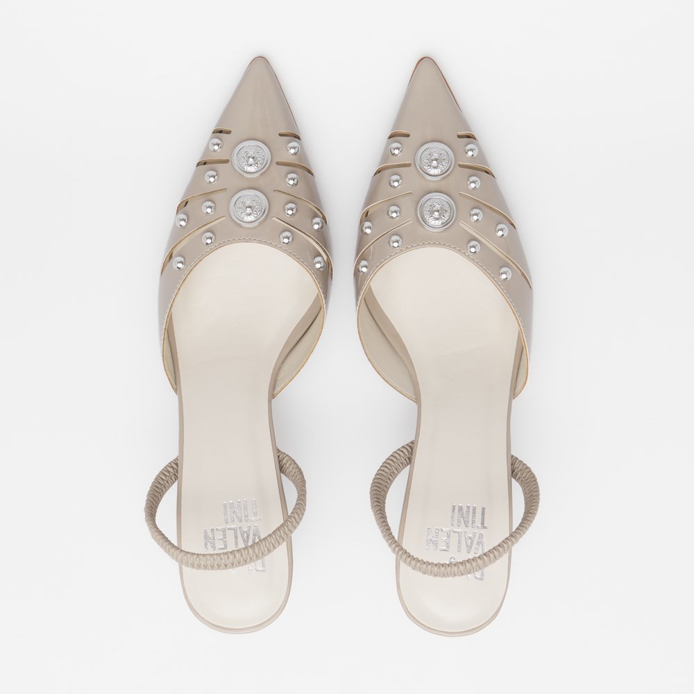SLINGBACK KENDALL DI VALENTINI VERNIZ Cinza 4