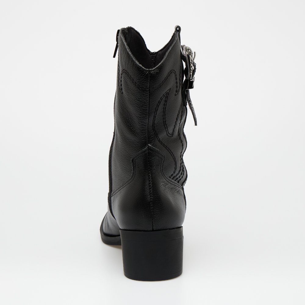 BOTA BEATRIZ DI VALENTINI COURO Preto 5