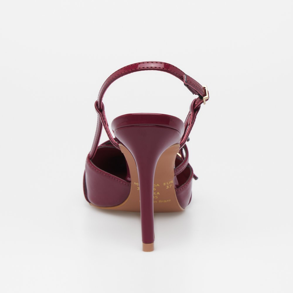 SLINGBACK ARIELE DI VALENTINI VERNIZ Vermelho 4