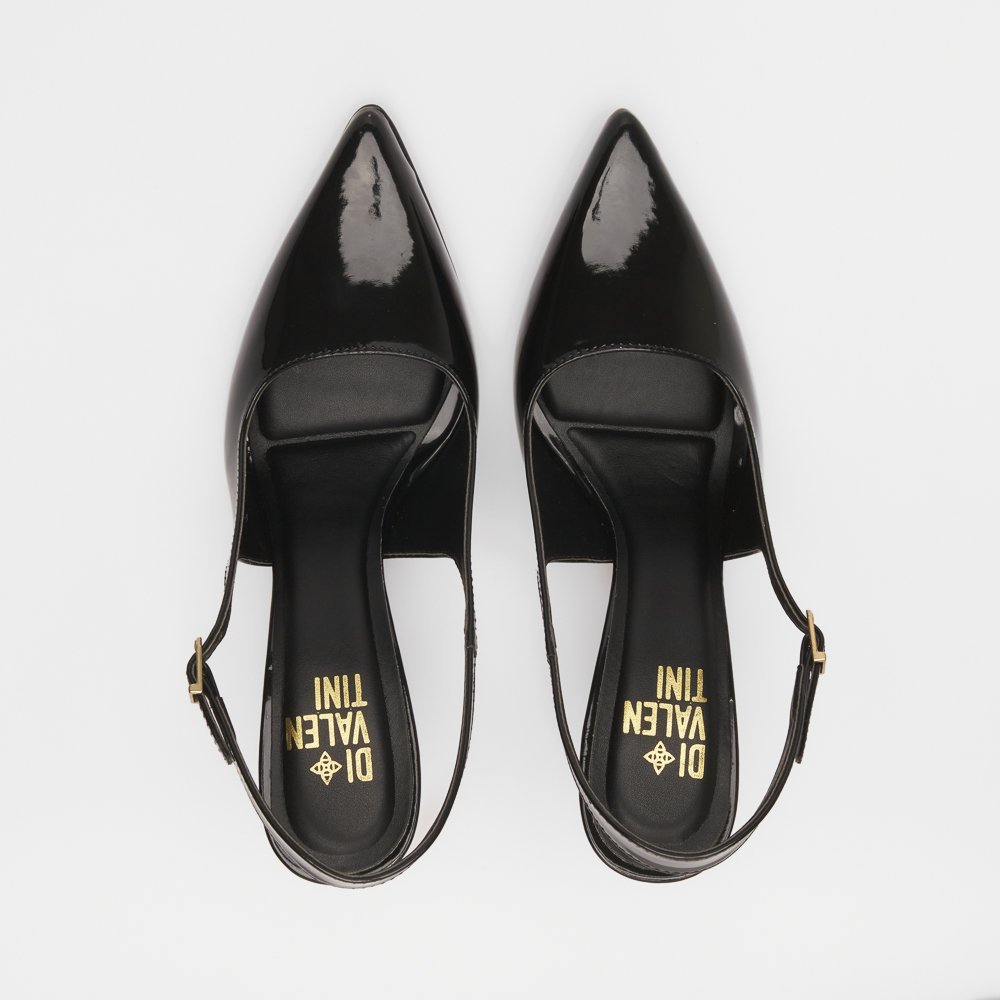 SLINGBACK SAMANTA DI VALENTINI VERNIZ Preto 5